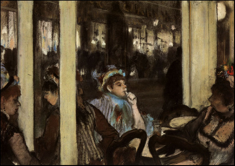 Women in Front of a Cafe, Evening